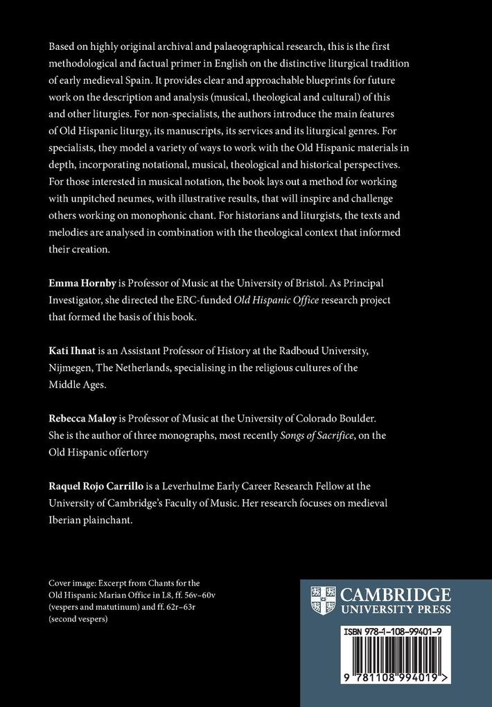 Weitere Ansicht: Understanding the Old Hispanic Office | Emma Hornby, Kati Ihnat, Rebecca Maloy