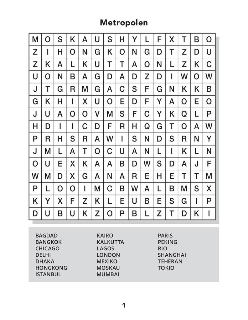 Weitere Ansicht: 365 Wortsuchrätsel