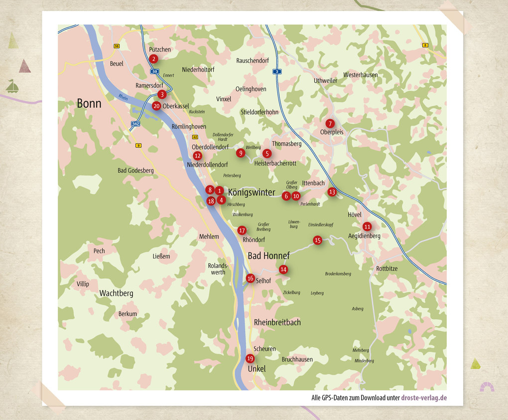 Weitere Ansicht: Siebengebirge. Wandern für die Seele | Danielle Wiesner-von den Driesch