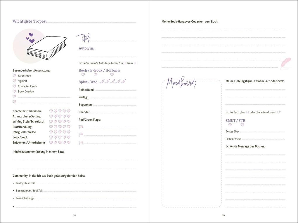 Weitere Ansicht: Mein Buchjournal. One Book a Day keeps reality away