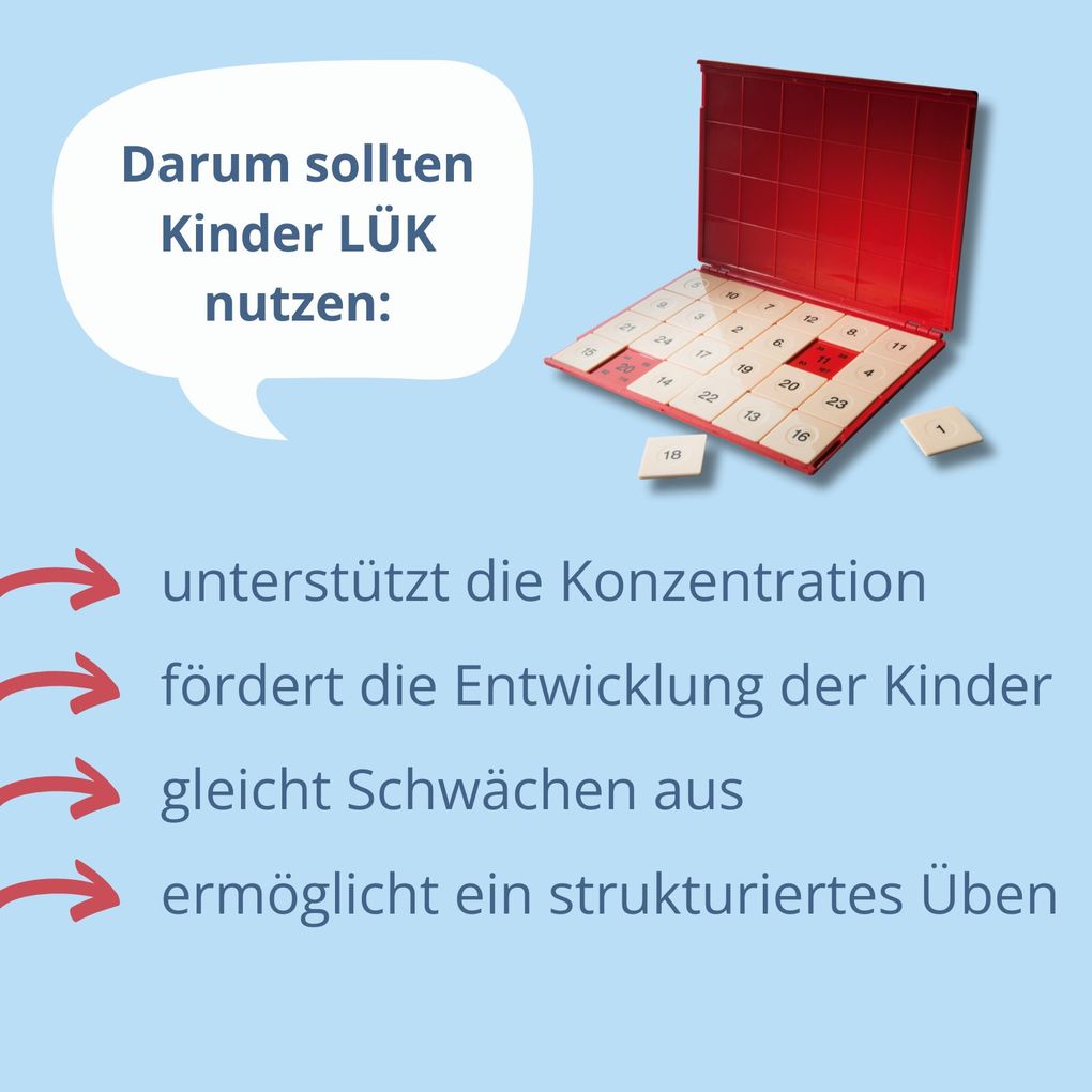 Weitere Ansicht: LÜK. Kontrollgerät blau mit 24 Aufgabenplättchen (kompakt) Neuere Kompaktversion