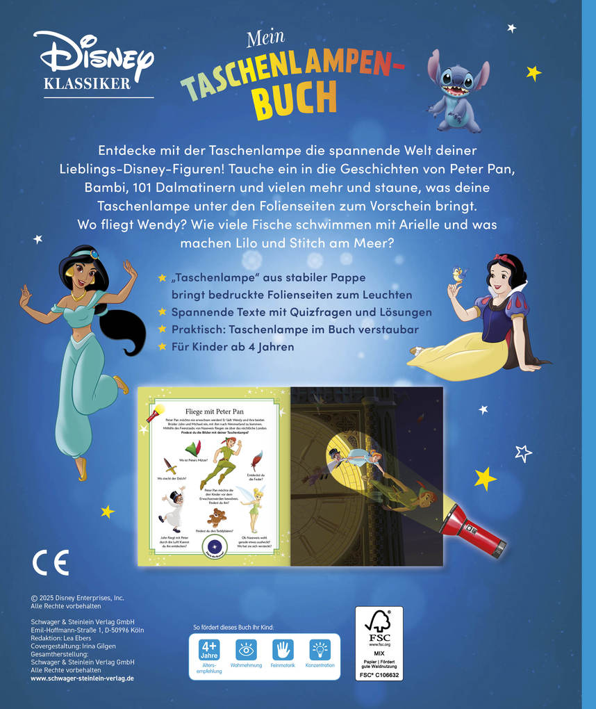 Weitere Ansicht: Mein Taschenlampenbuch Disney Klassiker | Schwager & Steinlein Verlag