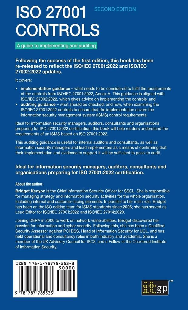 Weitere Ansicht: ISO 27001 Controls | Bridget Kenyon