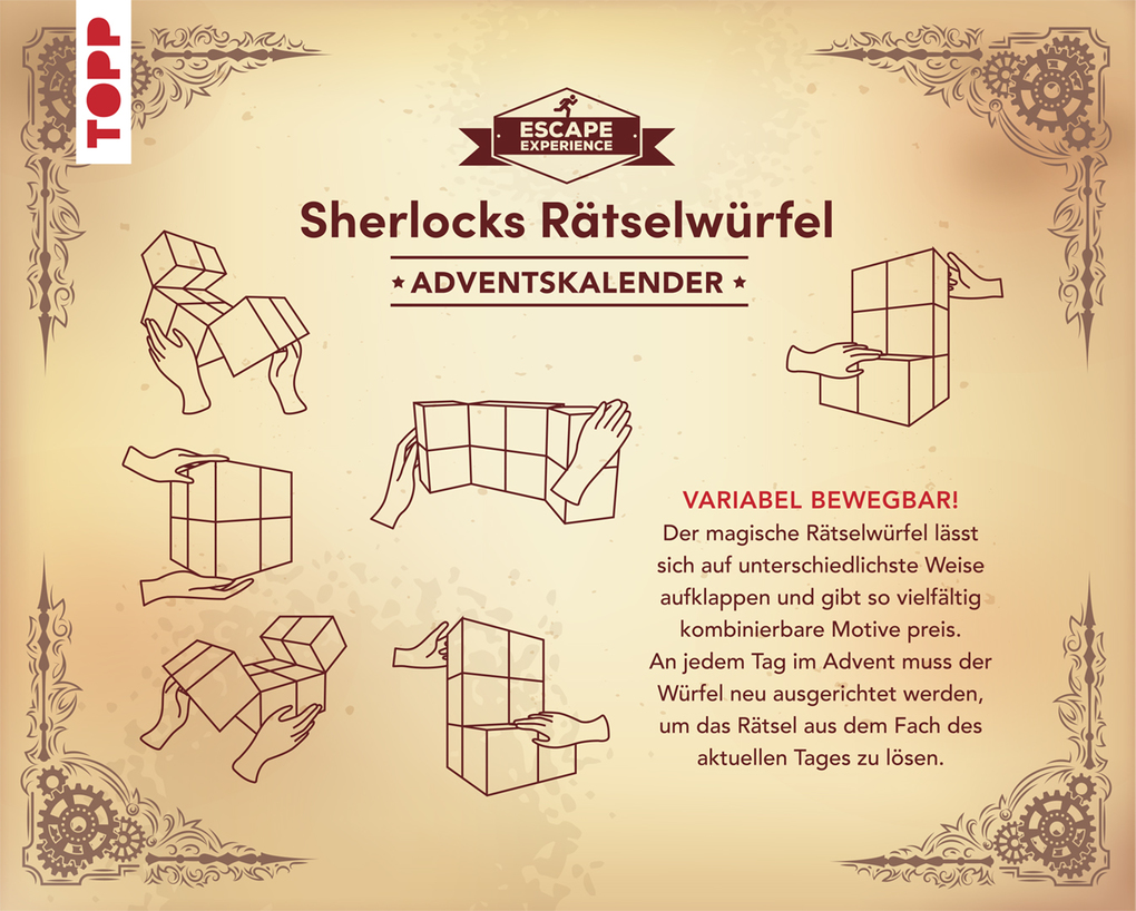 Weitere Ansicht: Escape Experience Adventskalender - Der magische Rätselwürfel: Sherlock Holmes und das mysteriöse Geschenk | Frida Schauff, Anna-Laura Dietrich