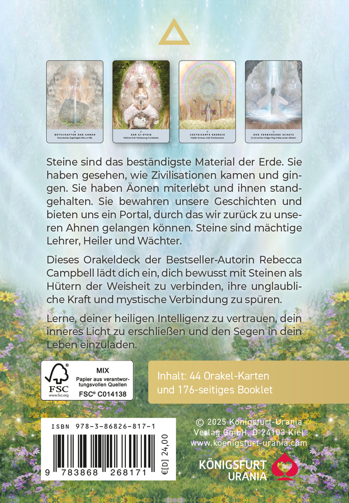 Weitere Ansicht: Ancient Stones Orakel - 44 Karten mit Botschaften und Anleitung - Okarkelkarten Deutsch | Rebecca Campbell, Katie-Louise