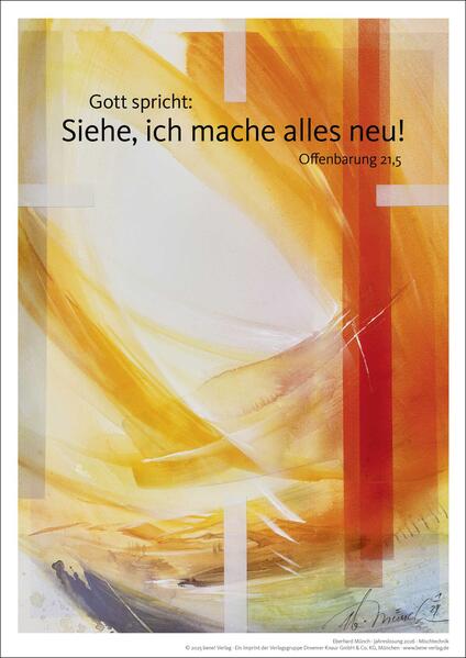 Produktbild: Jahreslosung Münch 2026, Kunstdruck A4 | Eberhard Münch