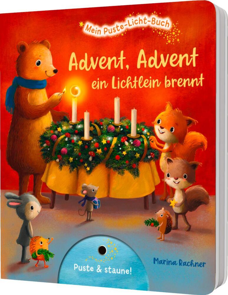 Produktbild: Mein Puste-Licht-Buch: Advent, Advent, ein Lichtlein brennt | Sylvia Tress