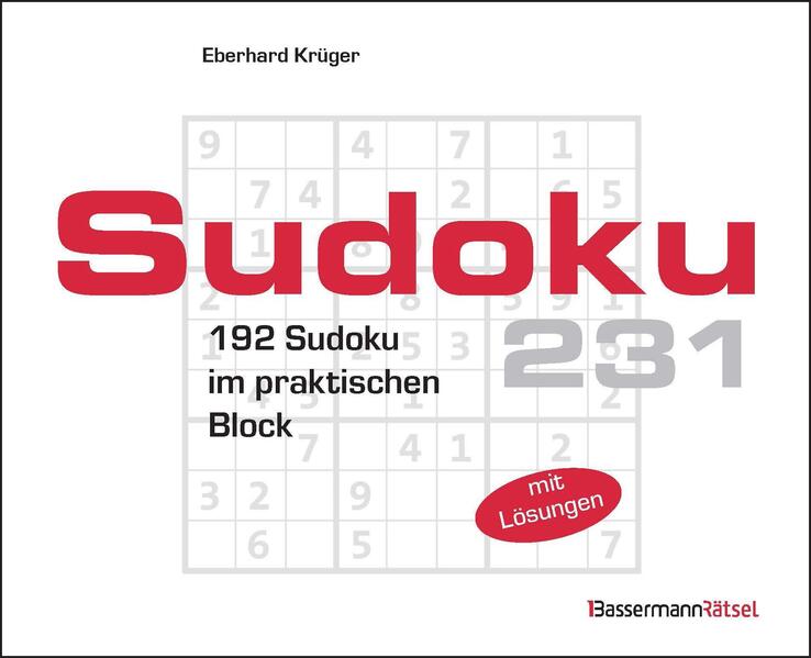 Produktbild: Sudokublock 231 | Eberhard Krüger