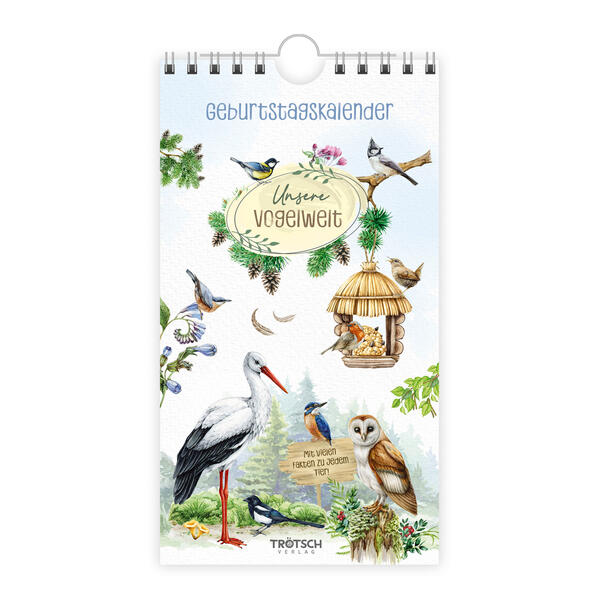 Produktbild: Trötsch Geburtstagskalender Unsere Vogelwelt