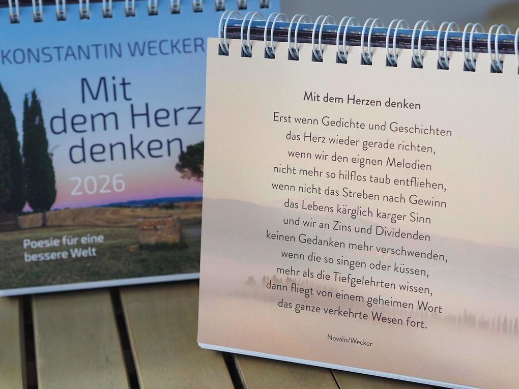 Weitere Ansicht: Wochenkalender 2026: Mit dem Herzen denken | Konstantin Wecker