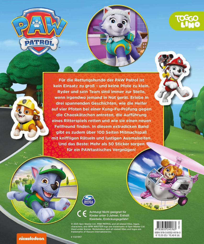Weitere Ansicht: PAW Patrol: Mein Lieblingsbuch - Geschichten - Sticker - Ausmalseiten | Panini