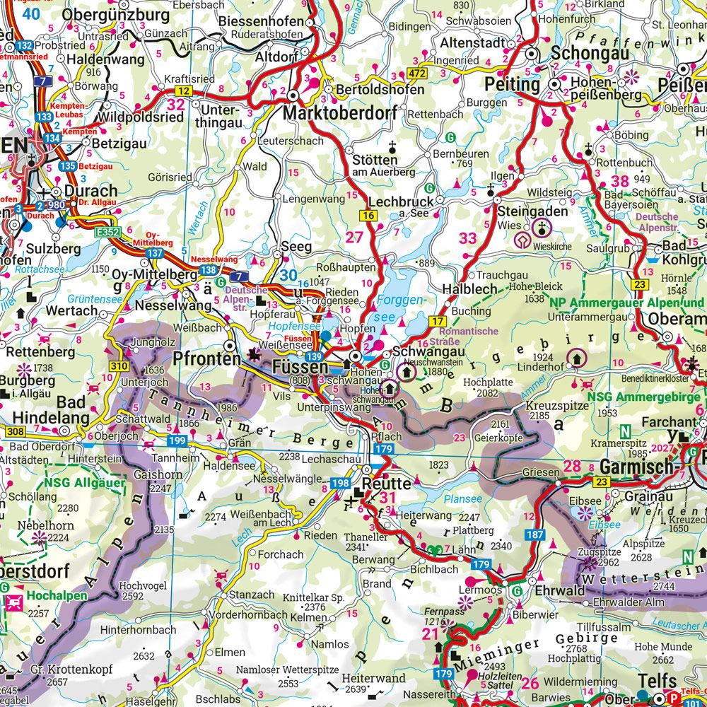 Weitere Ansicht: freytag & berndt Straßenkarte Alpenländer, Österreich - Deutschland - Schweiz - Frankreich - Italien - Slowenien 1:500.000