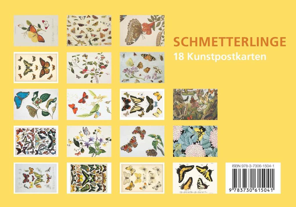 Weitere Ansicht: Postkarten-Set Schmetterlinge