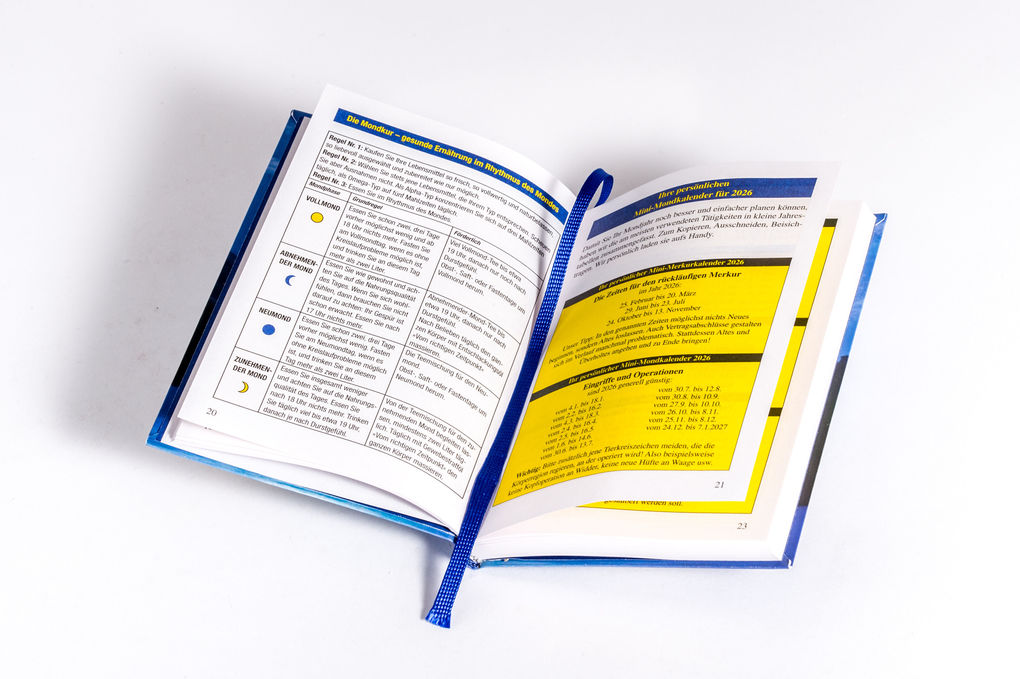 Weitere Ansicht: Das Mondjahr 2026 - Der farbige Taschenkalender | Johanna Paungger, Thomas Poppe