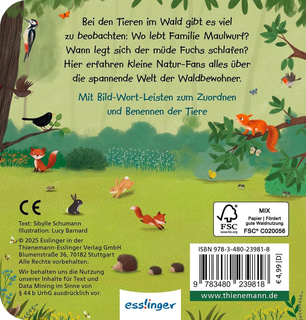 Weitere Ansicht: Mein erstes Natur-Wimmelbuch: Tiere im Wald - Mini-Ausgabe | Sibylle Schumann