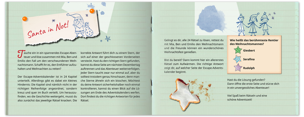 Weitere Ansicht: Der mysteriöse Weihnachtsdieb - Ein Escape-Adventskalender für Kids | Michael Hamannt