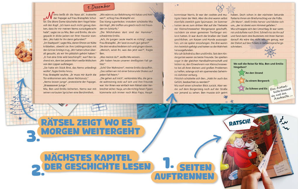 Weitere Ansicht: Der mysteriöse Weihnachtsdieb - Ein Escape-Adventskalender für Kids | Michael Hamannt