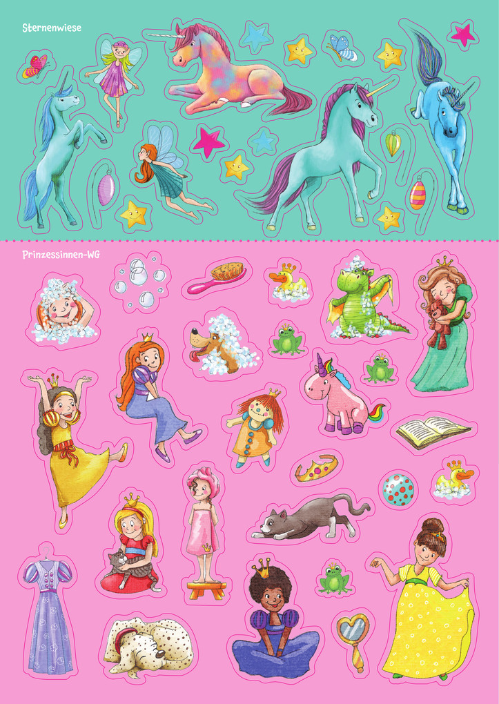 Weitere Ansicht: Mein Stickeralbum - Einhorn, Prinzessin, Fee & Co. | Klara Kamlah, Kristin Lückel