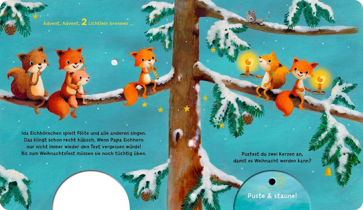 Weitere Ansicht: Mein Puste-Licht-Buch: Advent, Advent, ein Lichtlein brennt | Sylvia Tress