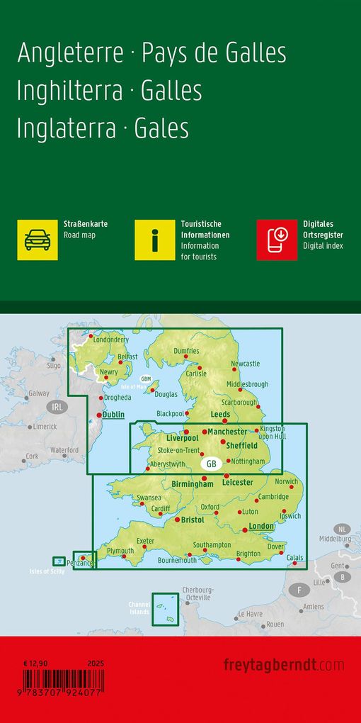 Weitere Ansicht: freytag & berndt Straßenkarte England - Wales 1:400.000
