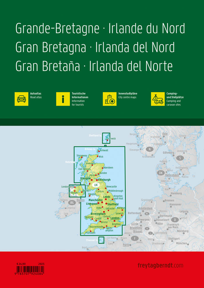 Weitere Ansicht: Großbritannien - Nordirland, Autoatlas 1:200.000 - 1:266.000, freytag & berndt