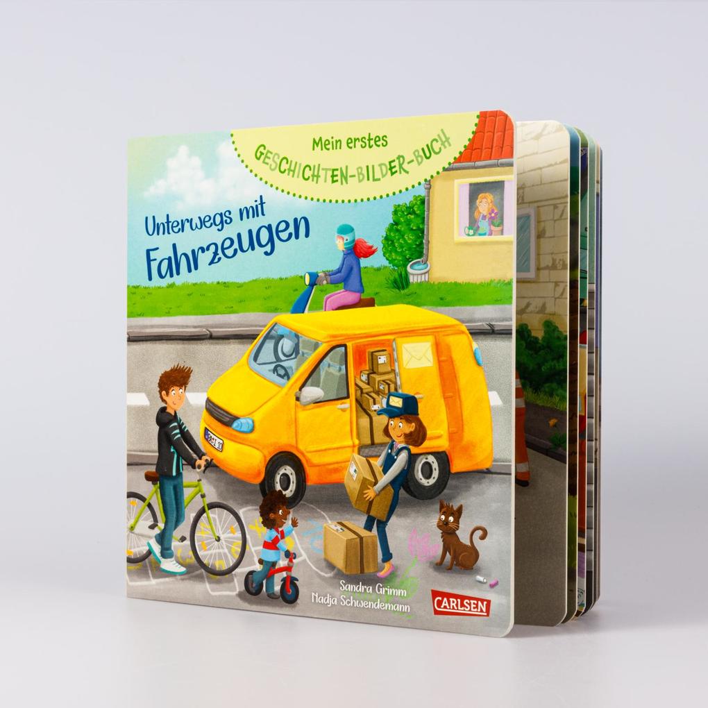 Weitere Ansicht: Mein erstes Geschichten-Bilder-Buch: Unterwegs mit Fahrzeugen | Sandra Grimm