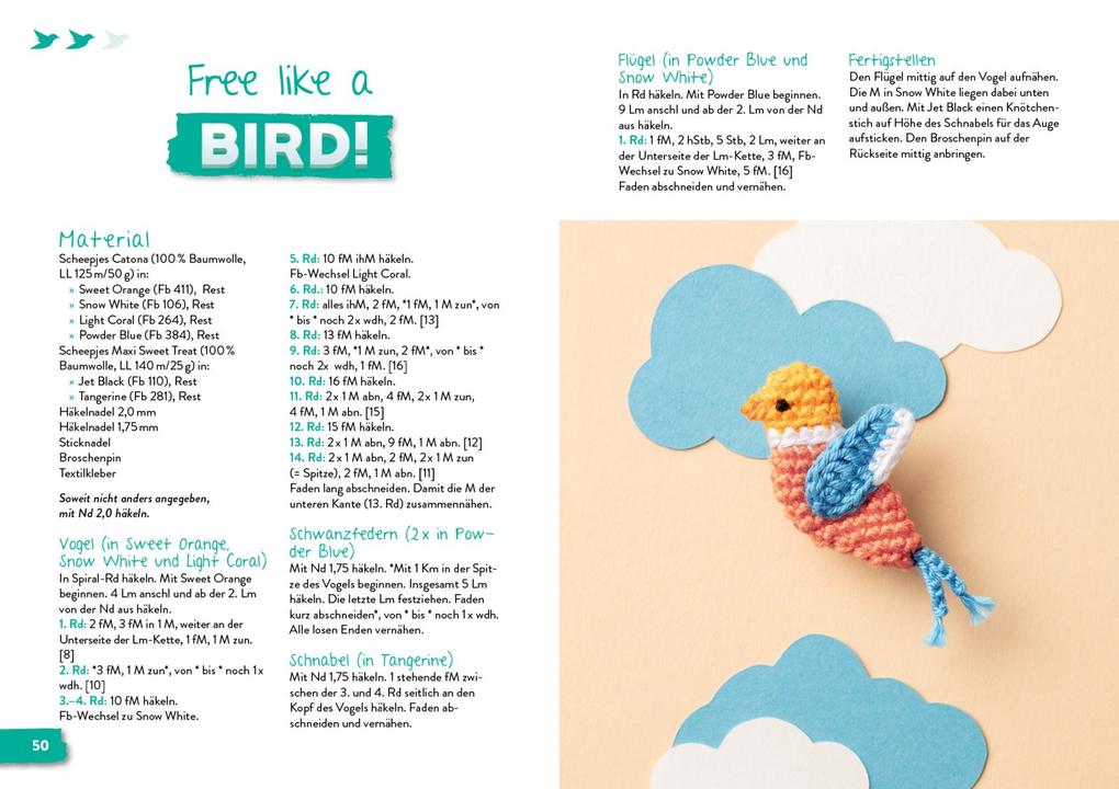Weitere Ansicht: Coole Mini-Amigurumi zum Anstecken | Inga Borges, @byfrauline