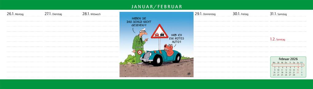 Weitere Ansicht: Uli Stein Wochenplaner 2026: Tischkalender | Uli Stein