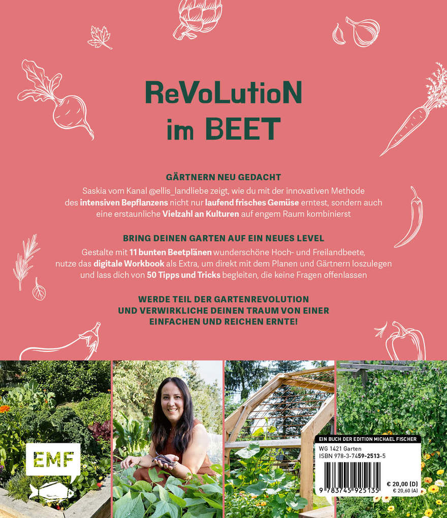 Weitere Ansicht: Bunte Beete - Einfach gärtnern mit intensiver Bepflanzung in Hochbeet und Freiland | Saskia Voigt