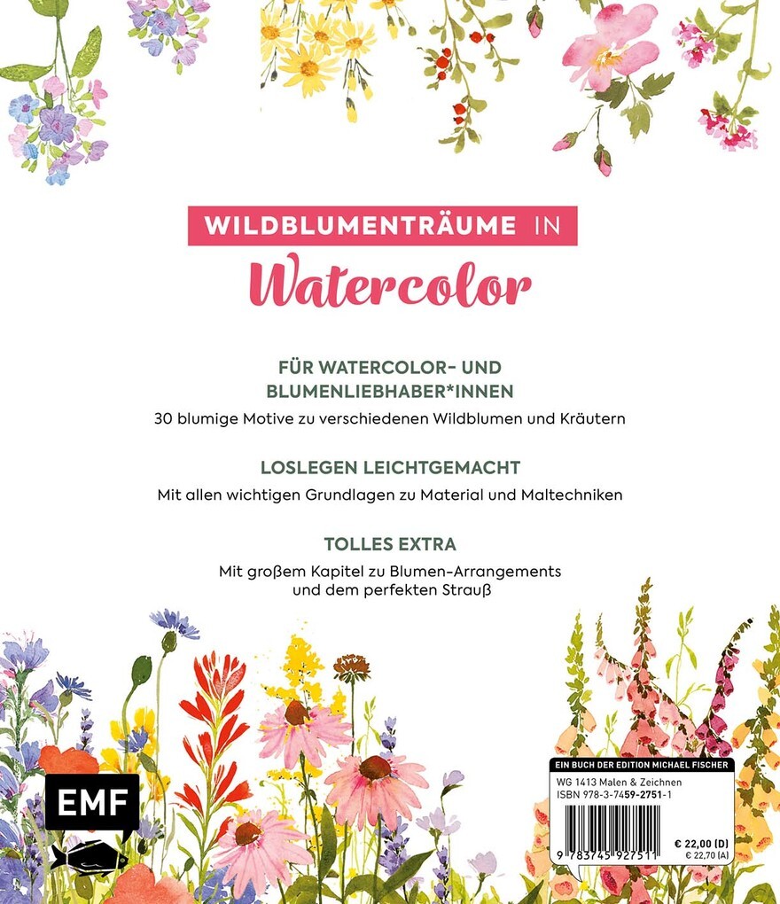 Weitere Ansicht: Wildflower Watercolor - Blumen-Aquarelle malen | Sushma Hegde