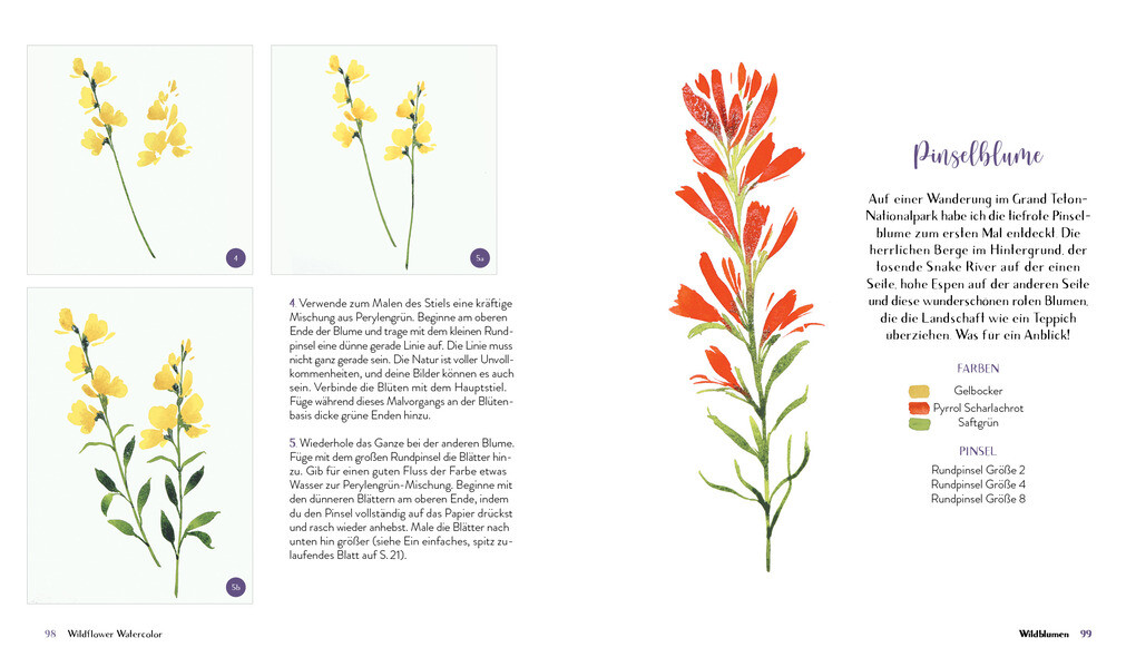 Weitere Ansicht: Wildflower Watercolor - Blumen-Aquarelle malen | Sushma Hegde