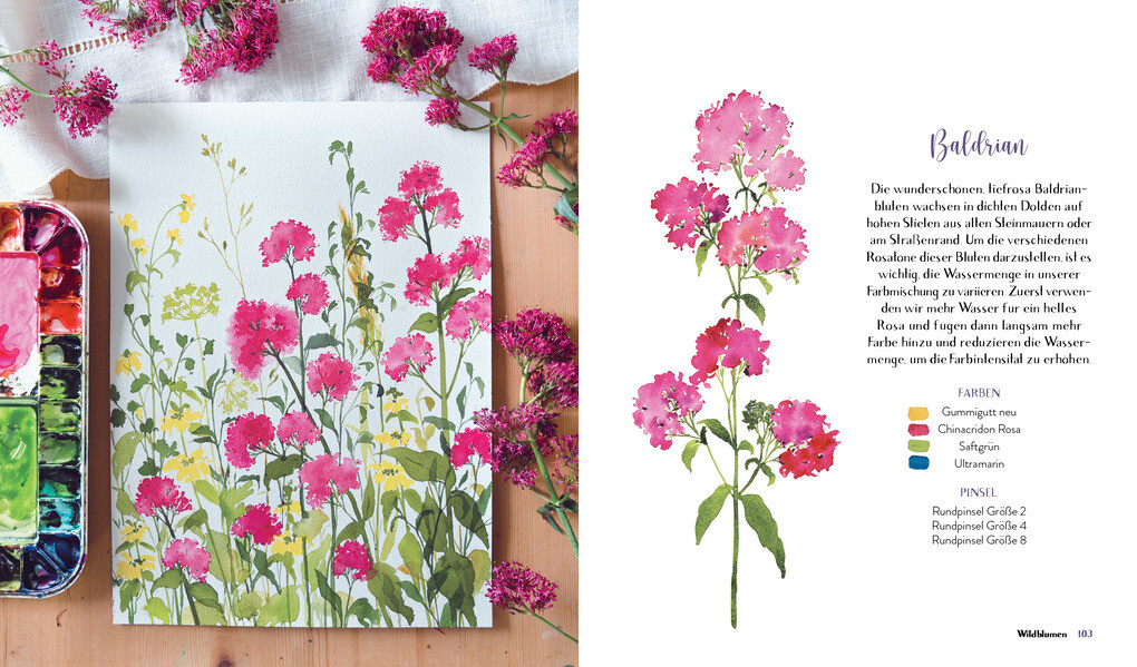 Weitere Ansicht: Wildflower Watercolor - Blumen-Aquarelle malen | Sushma Hegde
