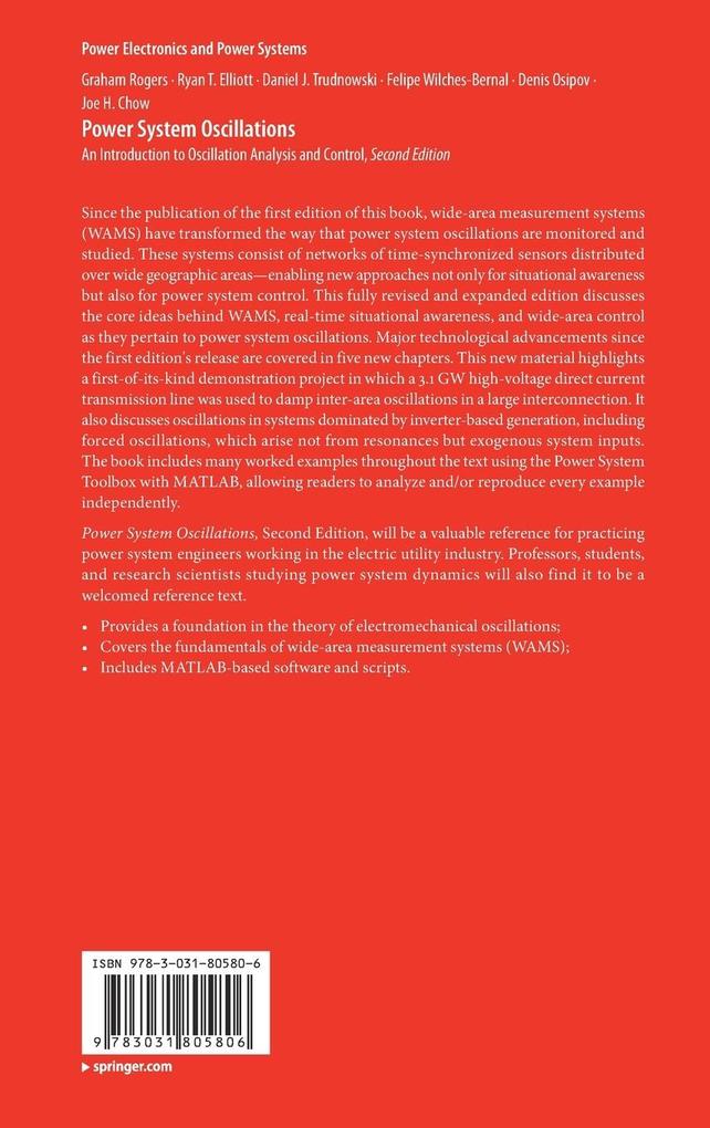 Weitere Ansicht: Power System Oscillations | Graham Rogers, Ryan T. Elliott, Daniel J. Trudnowski, Felipe Wilches-Bernal, Denis Osipov