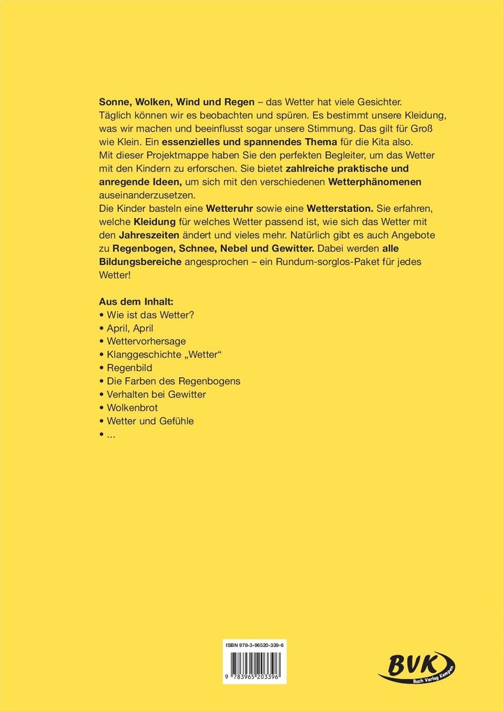 Weitere Ansicht: Kita aktiv Projektmappe Wetter | Svenja Ernsten