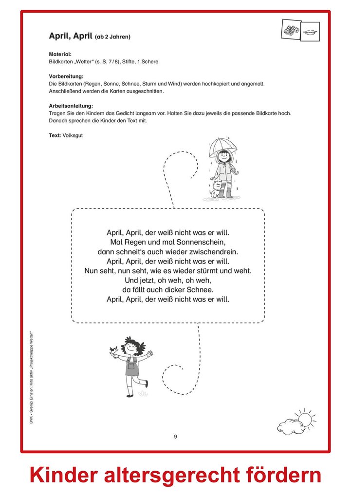 Weitere Ansicht: Kita aktiv Projektmappe Wetter | Svenja Ernsten