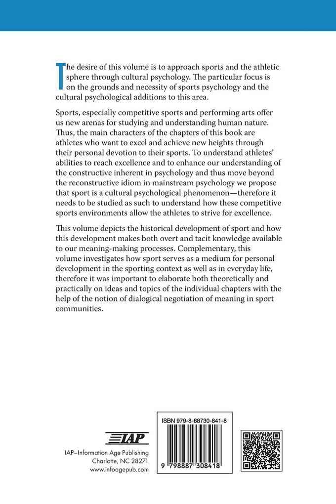 Weitere Ansicht: Handbook of Cultural Sports Psychology
