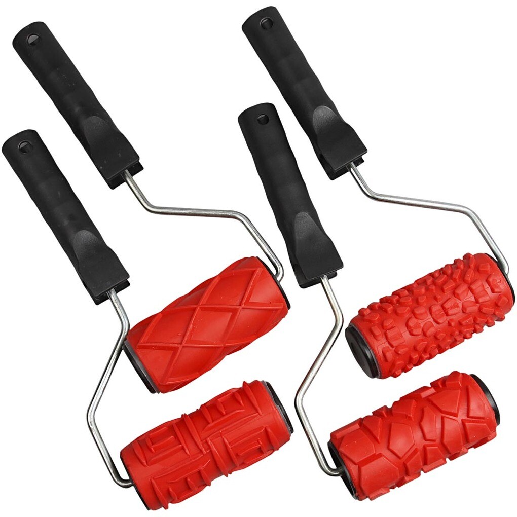 Weitere Ansicht: Creativ Company Musterwalzen, B 10 cm, 4er Set