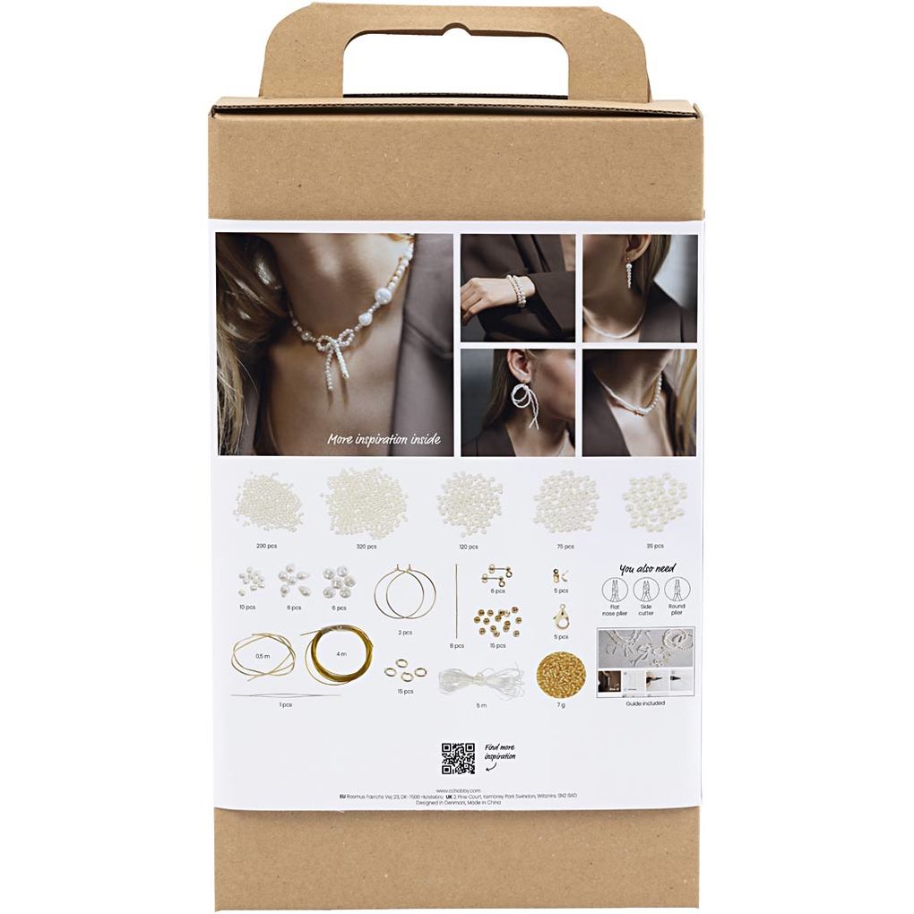 Weitere Ansicht: Creativ Company Kreativ Mix Schmuck, Halsketten, Armbänder, Ohrringe, Vergoldet, Perlmuttweiß