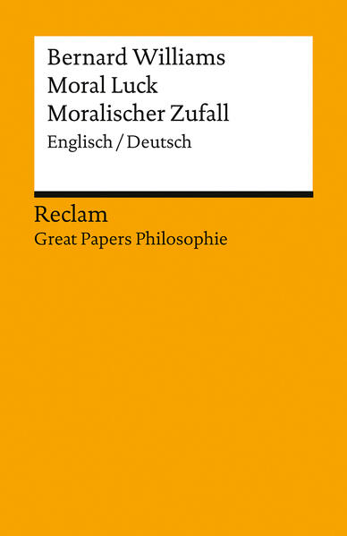 Produktbild: Moral Luck / Moralischer Zufall | Bernard Williams