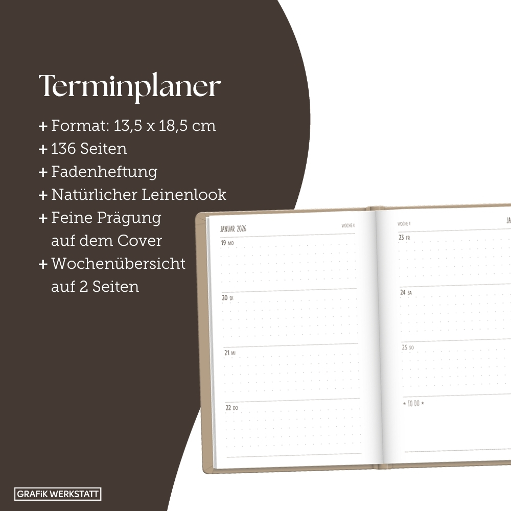 Weitere Ansicht: Terminplaner NatureArt 2026 Mond