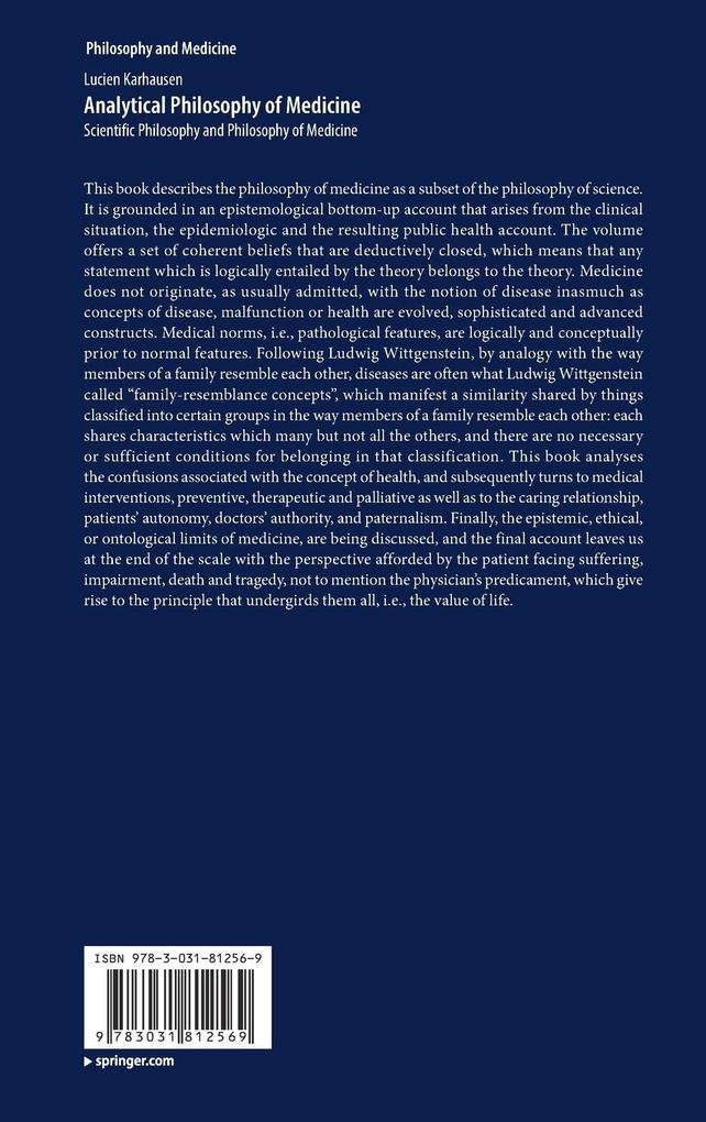 Weitere Ansicht: Analytical Philosophy of Medicine | Lucien Karhausen