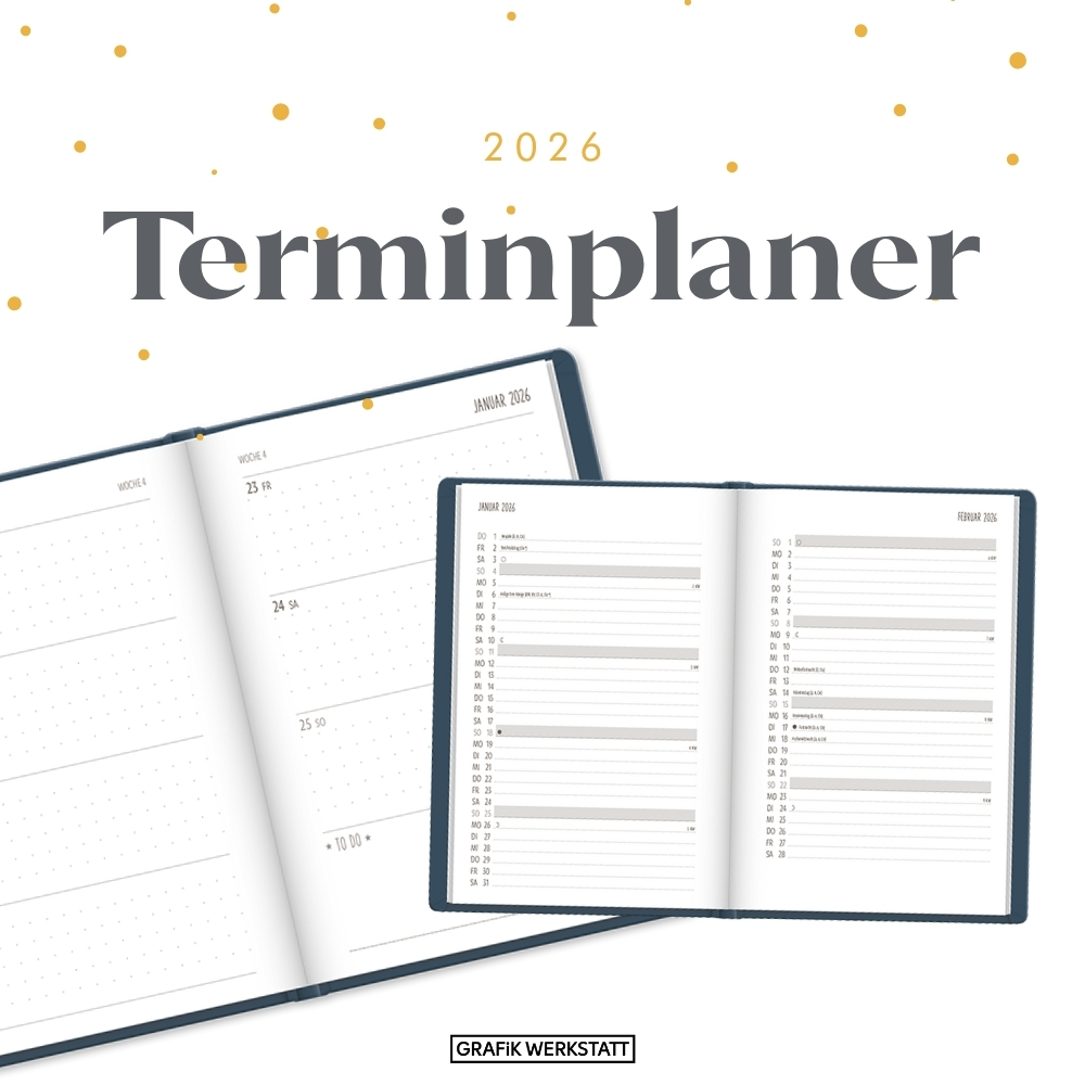 Weitere Ansicht: Terminplaner NatureArt 2026 Punkte