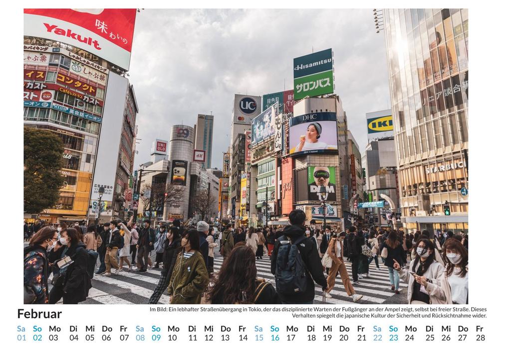 Weitere Ansicht: Tokio - (Wandkalender 2025, Kalender DIN A4 quer, Monatskalender im Querformat mit Kalendarium, das perfekte Geschenk) | Samuel Müller