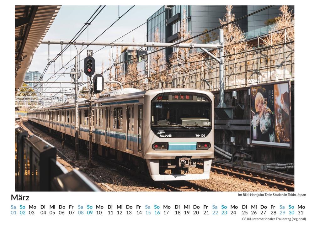 Weitere Ansicht: Tokio - (Wandkalender 2025, Kalender DIN A4 quer, Monatskalender im Querformat mit Kalendarium, das perfekte Geschenk) | Samuel Müller