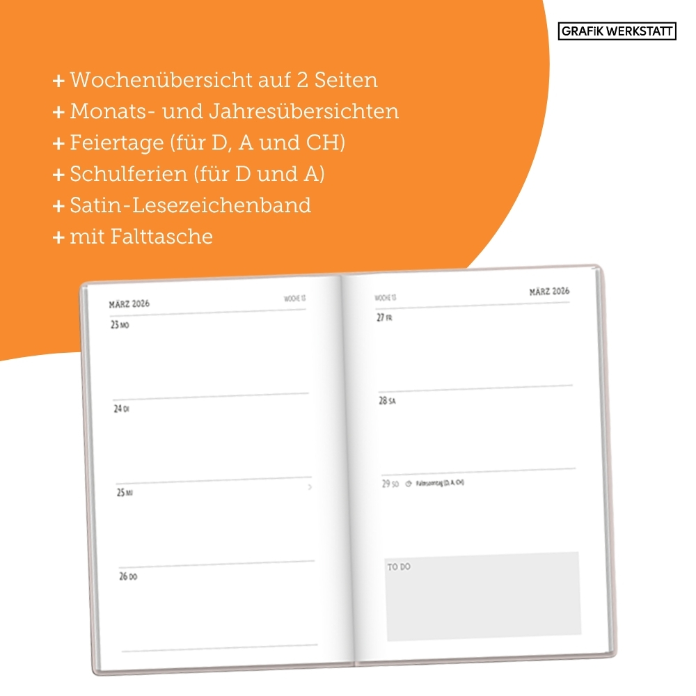 Weitere Ansicht: Terminplaner LetterArt 2026 wird wundervoll