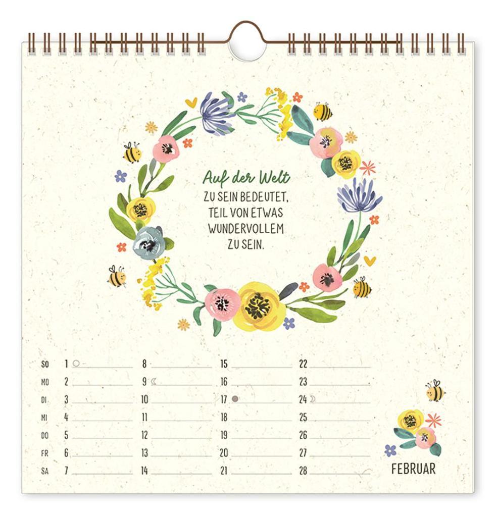 Weitere Ansicht: Botanic-Kalender 2026 Bee happy