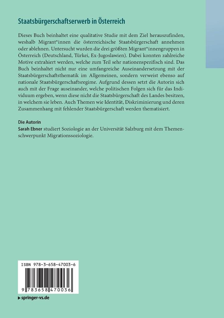 Weitere Ansicht: Staatsbürgerschaftserwerb in Österreich | Sarah Ebner