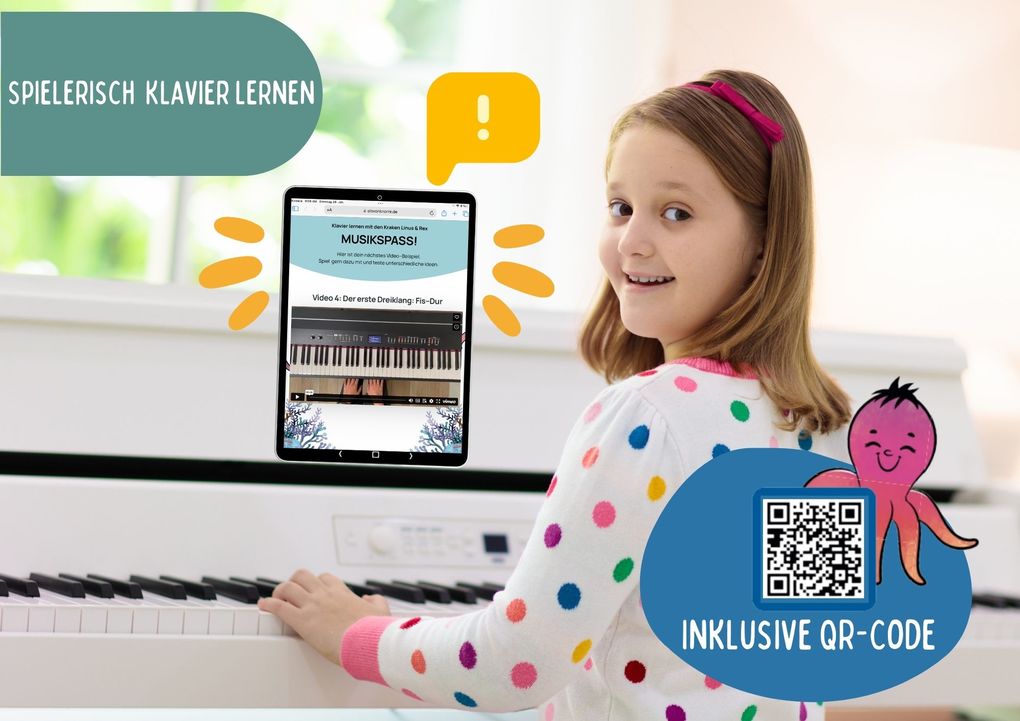 Weitere Ansicht: Musikspaß! Klavier lernen für Kinder mit den lustigen Kraken Linus & Rex | Elo Knorre, Elo von Knorre