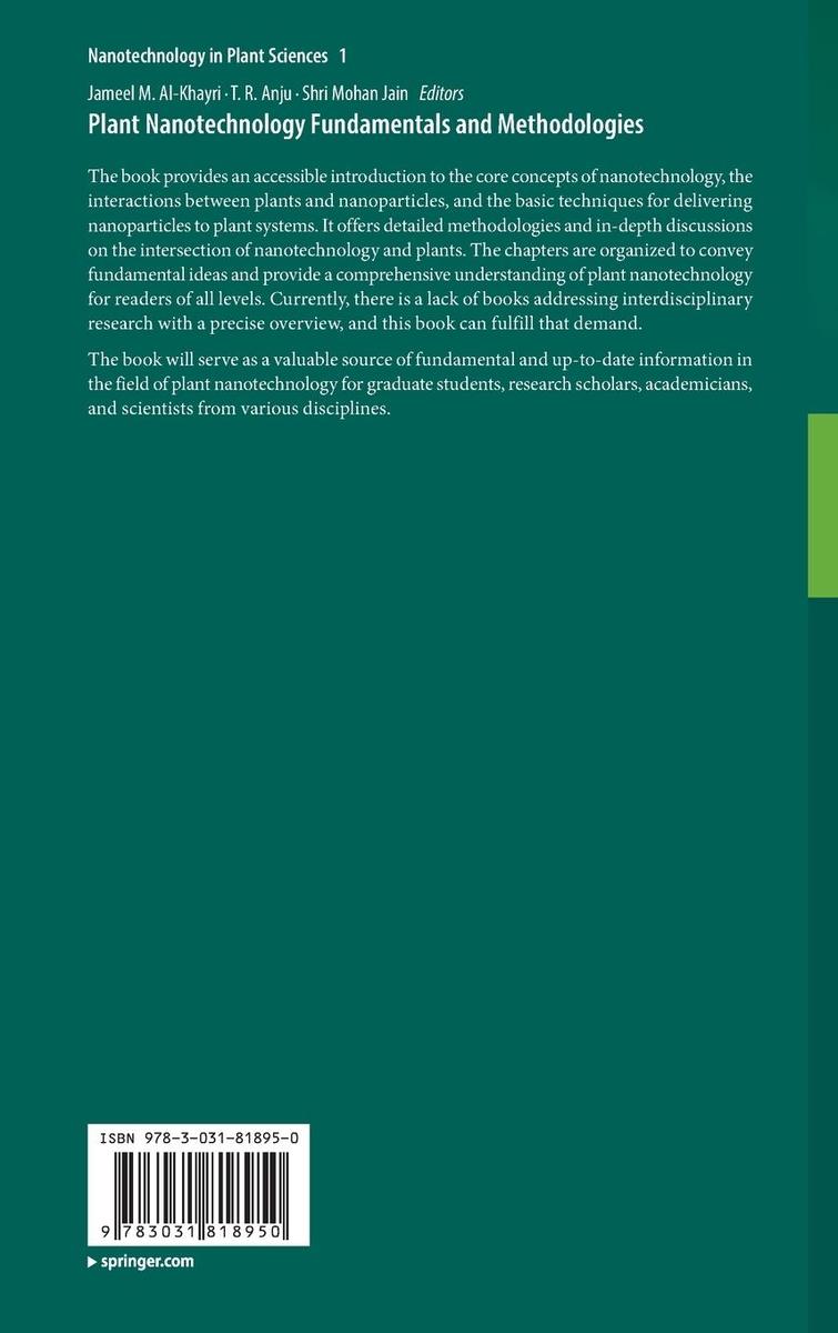 Weitere Ansicht: Plant Nanotechnology Fundamentals and Methodologies