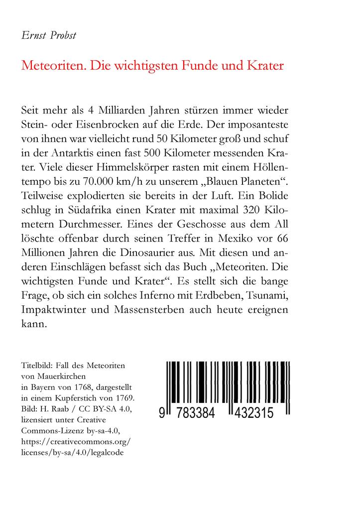 Weitere Ansicht: Meteoriten | Ernst Probst